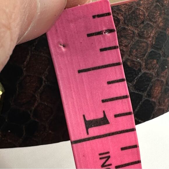 Vince Camuto Bracelet Snakeskin Gold Turnkey Clasp Punk Steampunk Retro - Picture 7 of 14